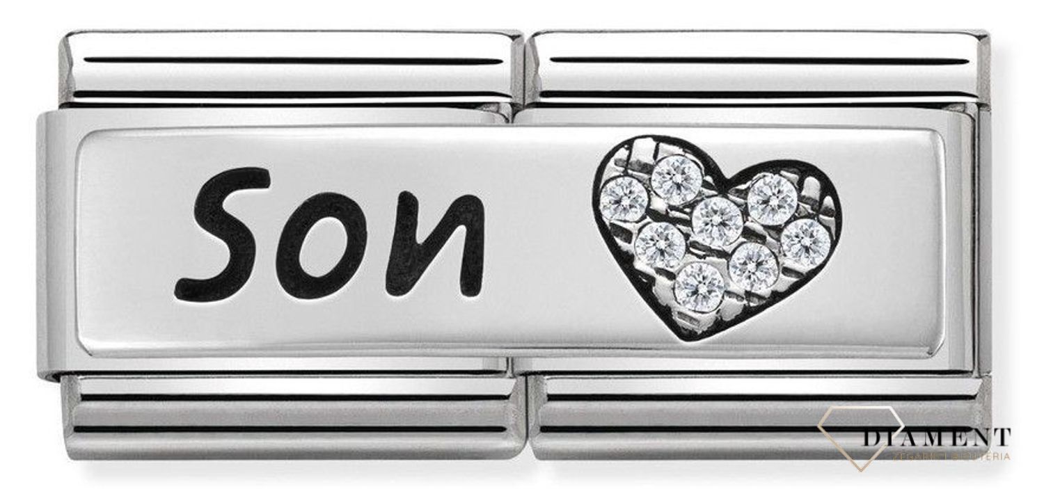 Nomination Double Link 925 zawieszka srebro 'Syn z sercem' 330731 03 biżuteria nomination nomination zawieszki nomination baza.jpg